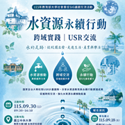 國立中央大學mbhoyaw「復興」-以永續為關鍵詞的跨域共作USR計畫辦理115年教育部大學社會責任SIG議題交流活動 「水資源永續行動：跨域實踐與USR交流」
